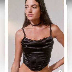 Urban Outfitters Black corset Crop Top
